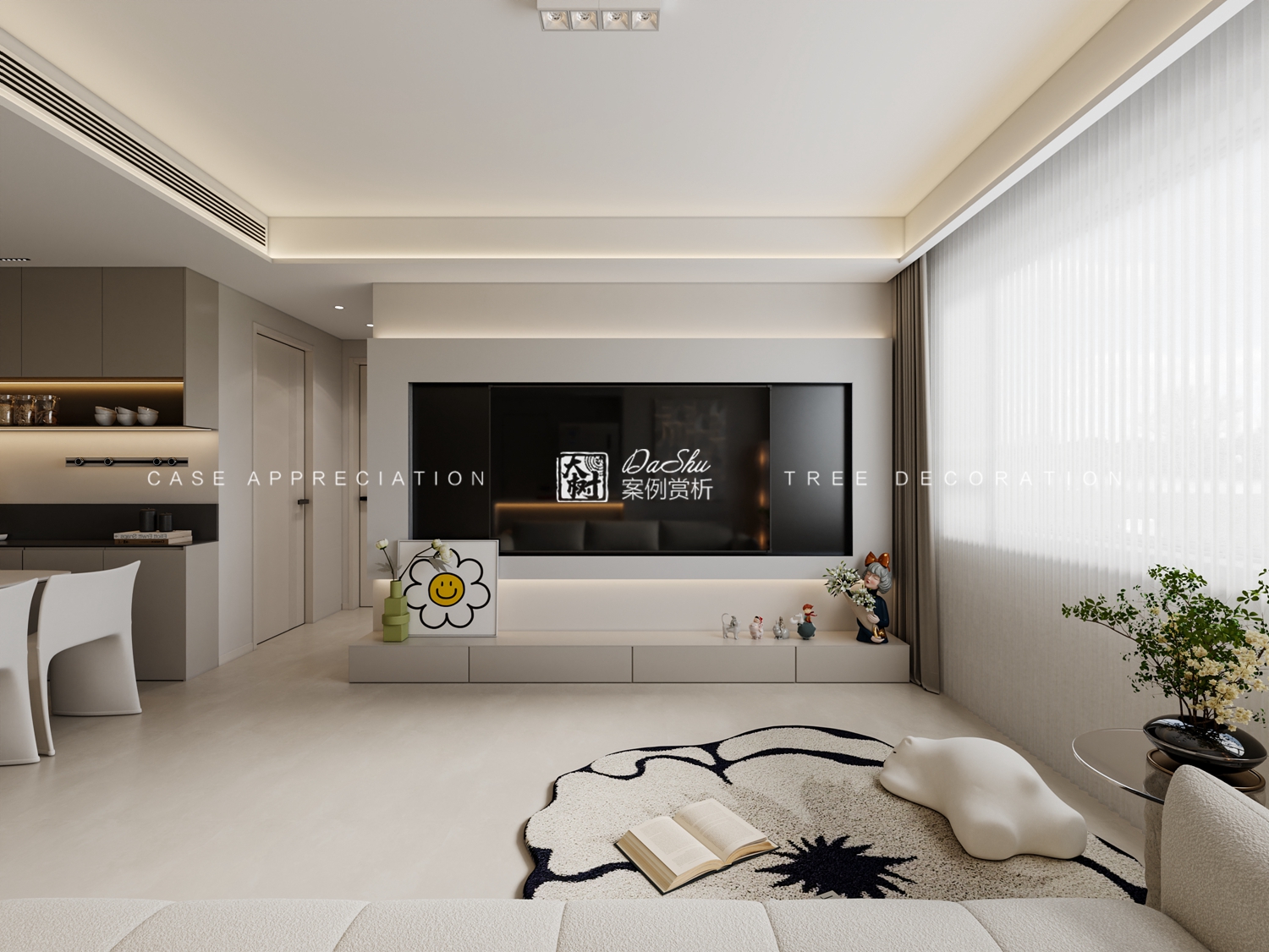 雙創(chuàng)人才公寓94㎡現(xiàn)代風格效果圖