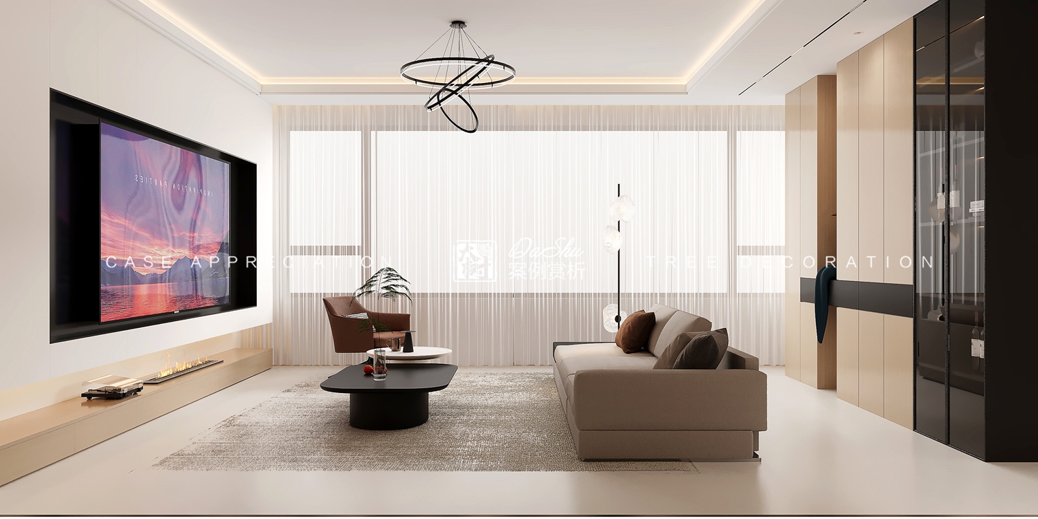 昆侖賦102㎡現(xiàn)代風(fēng)格效果圖
