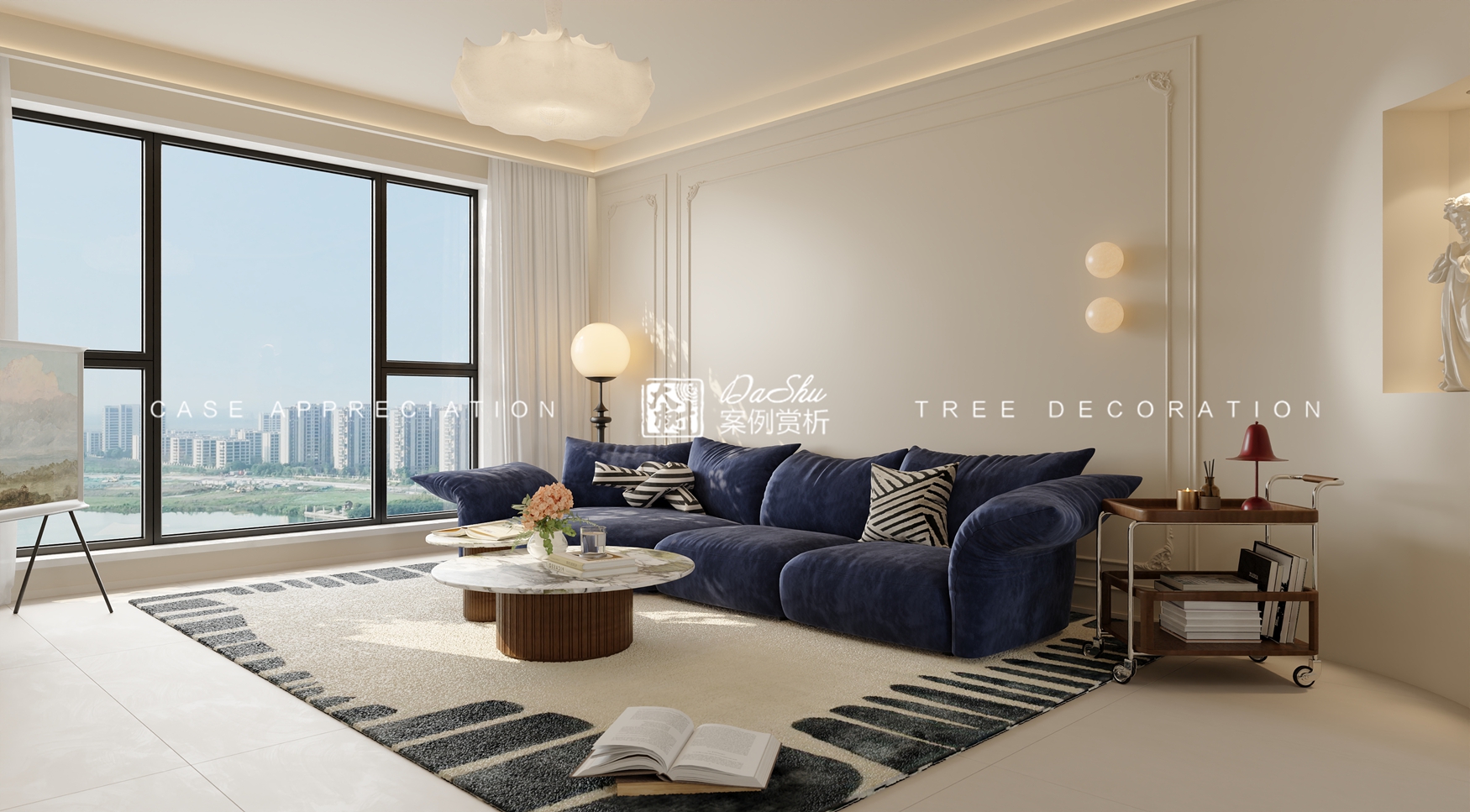 東方庭園70㎡法式風格效果圖