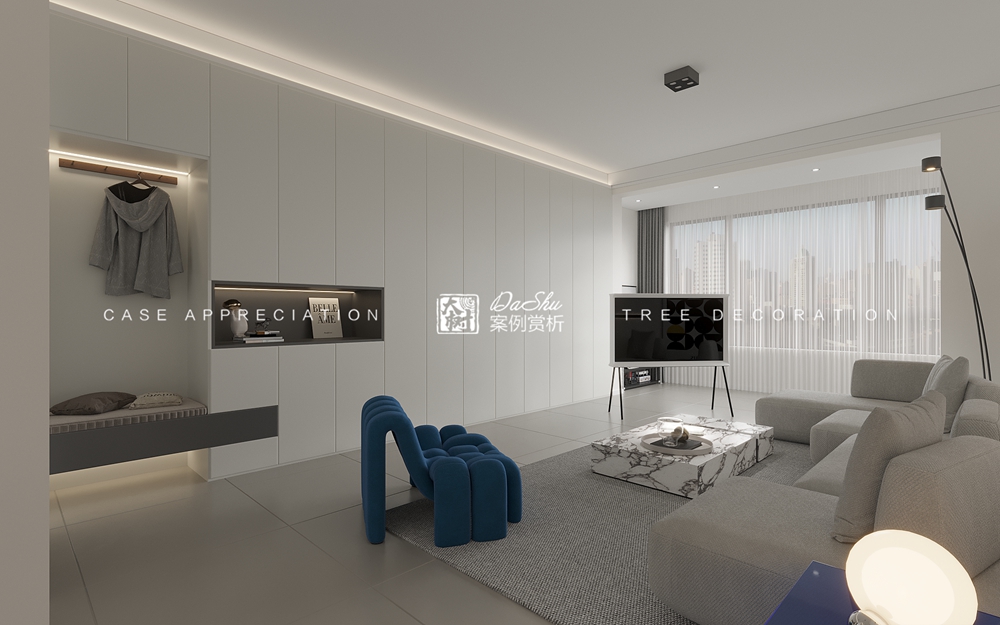 松浦觀江國際60㎡現代風格效果圖