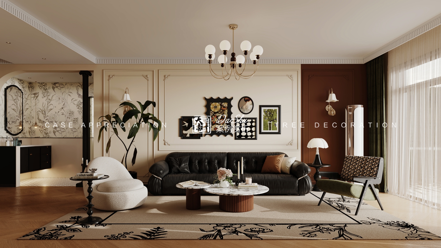 四季上東120㎡法式風格效果圖