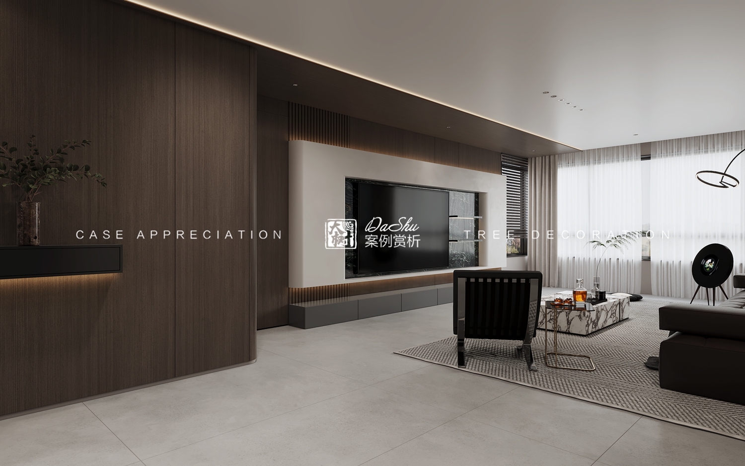 招商貝肯山120㎡意式風格效果圖