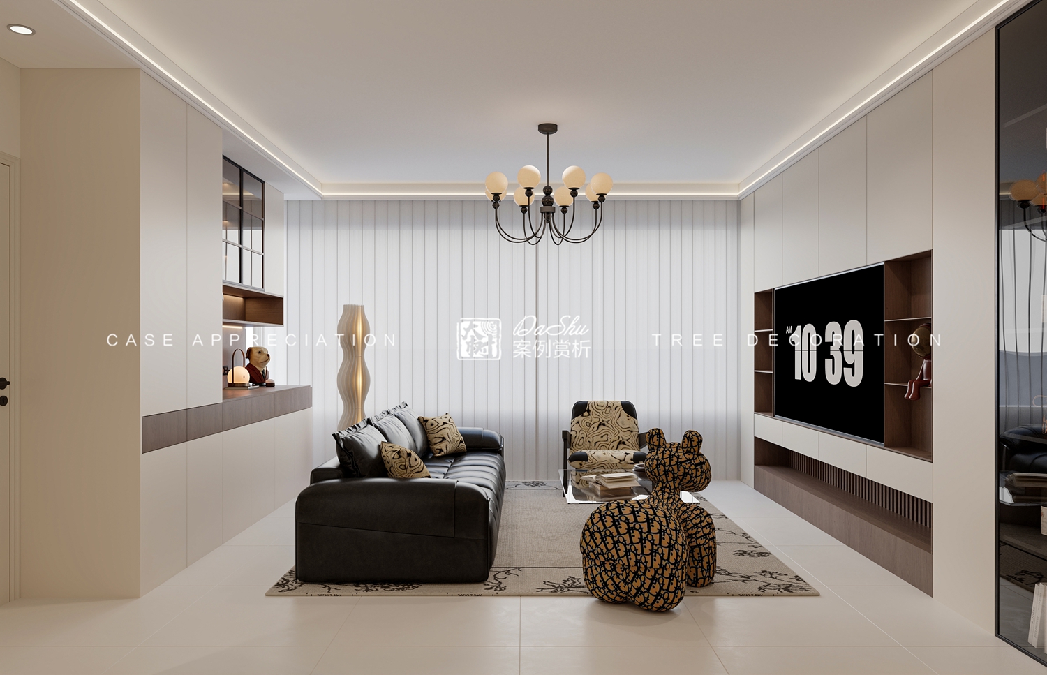 昆侖賦90㎡法式風(fēng)格效果圖