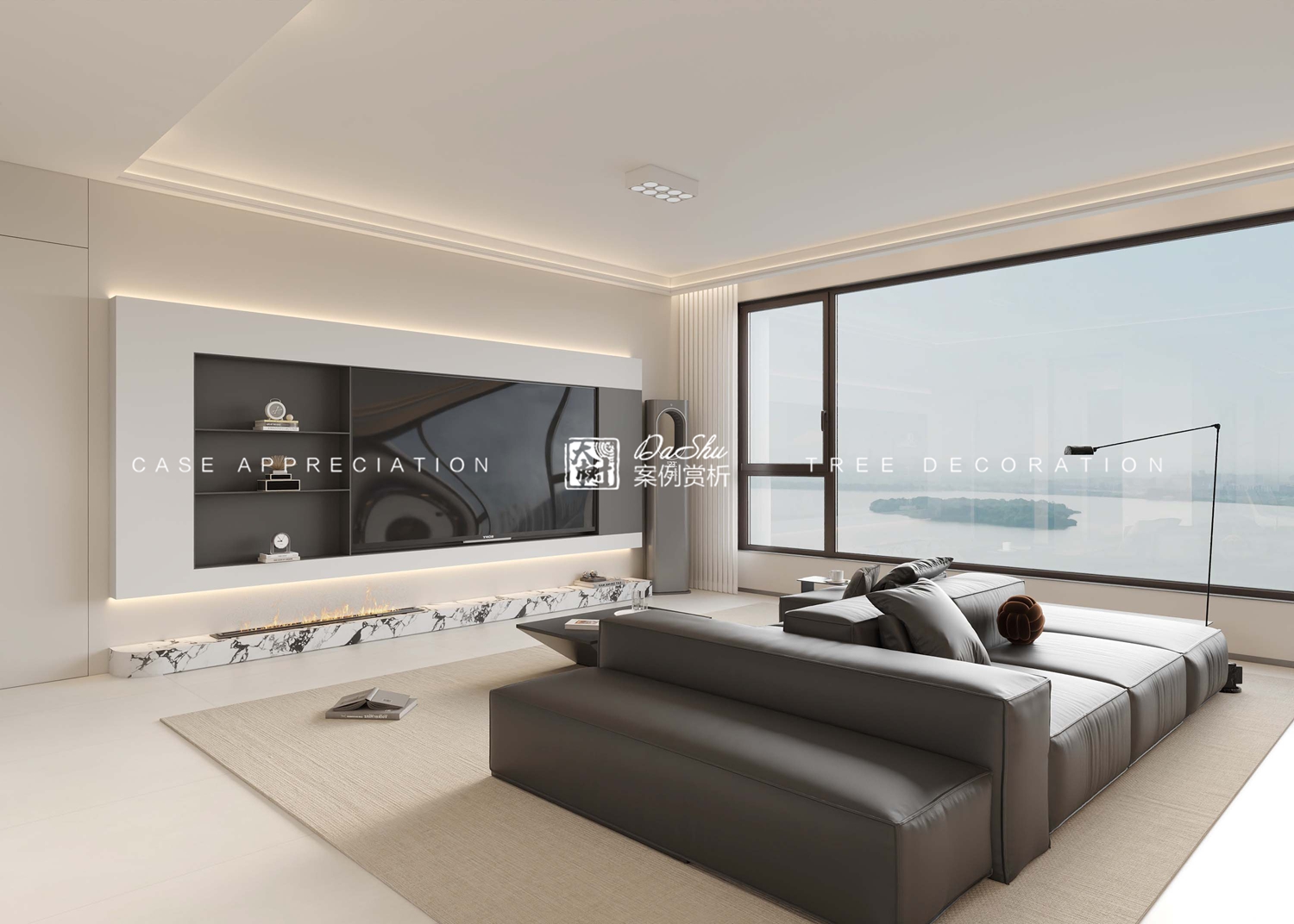 海富康城100㎡極簡風格效果圖