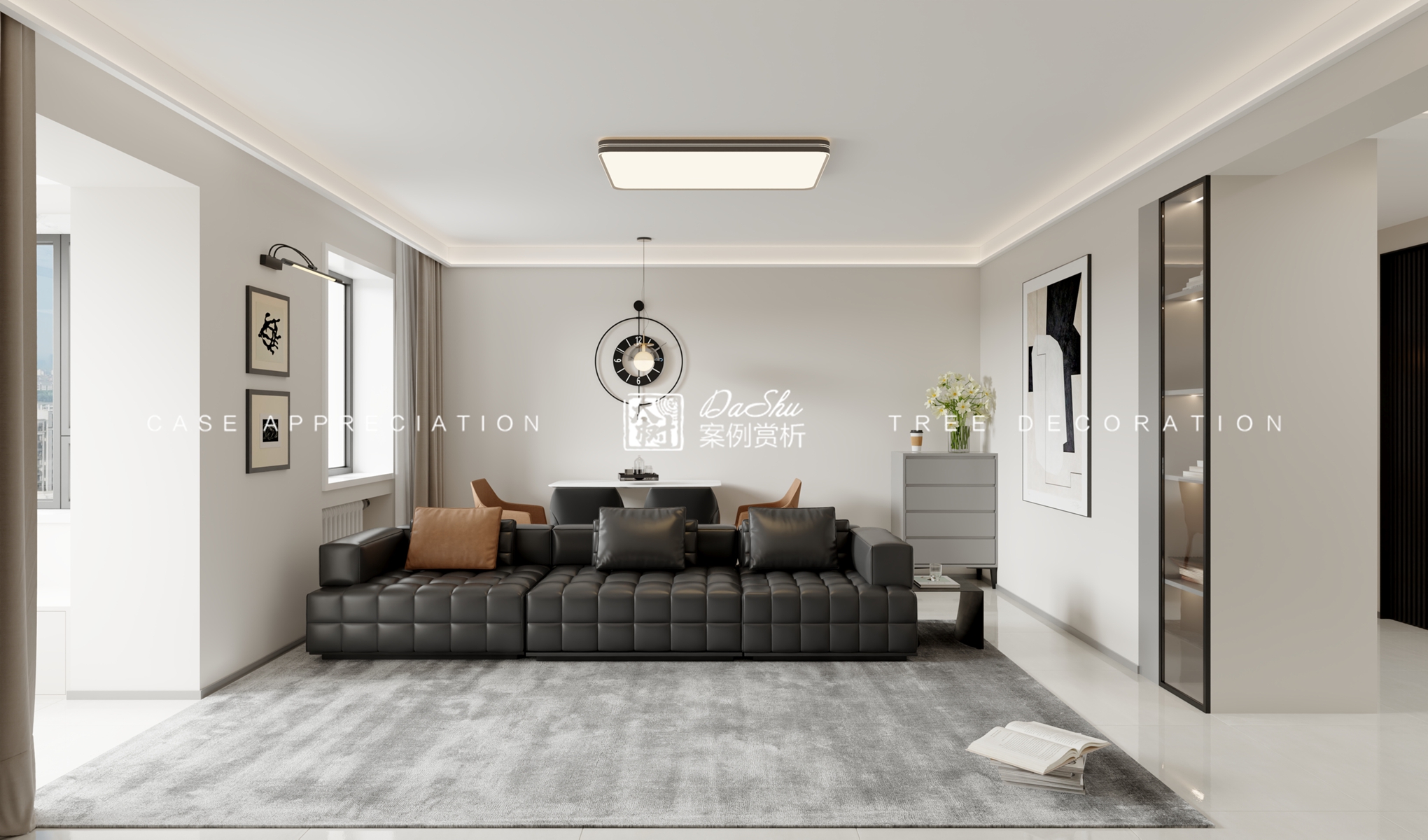 紅旗新區71㎡現代風格效果圖