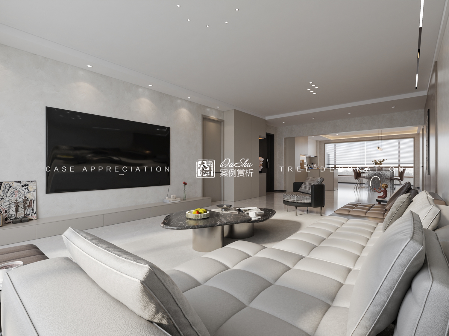 東奧村130㎡現代風格效果圖