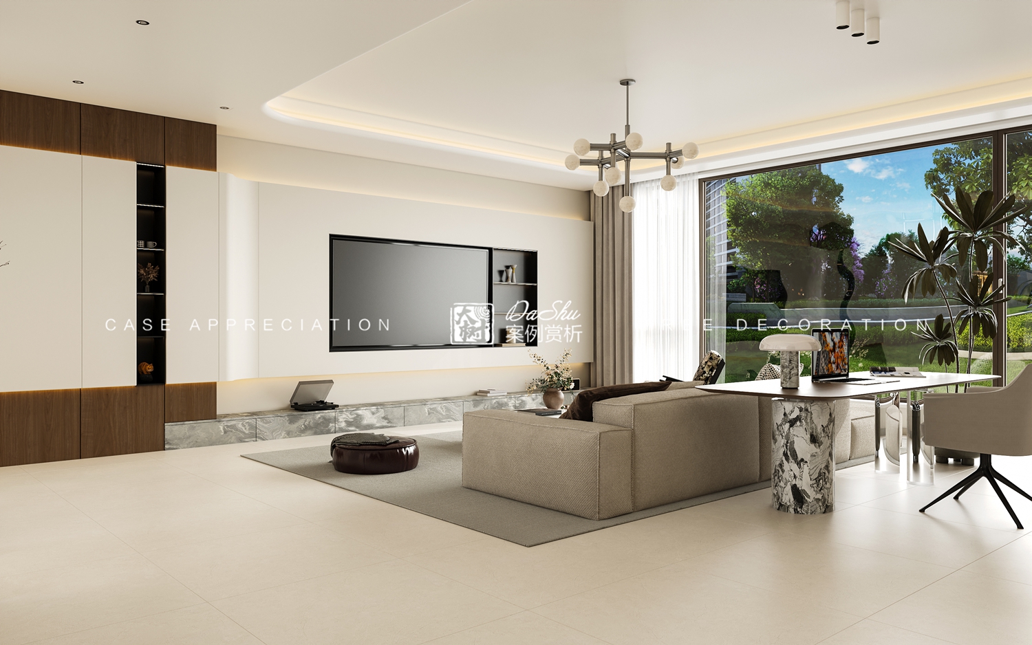 銀河壹號首府90㎡現代風格效果圖