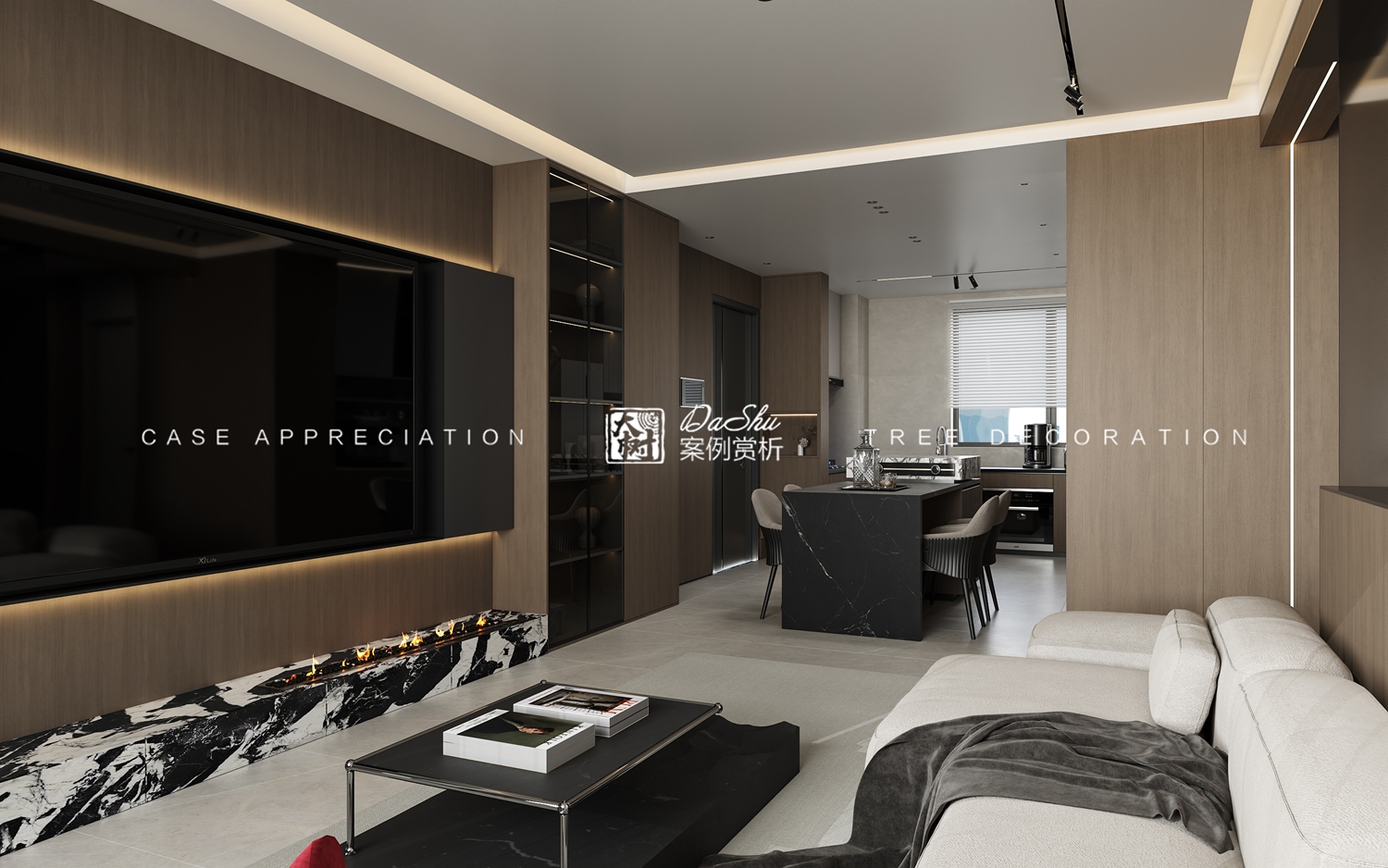 珍寶島87㎡極簡風格效果圖