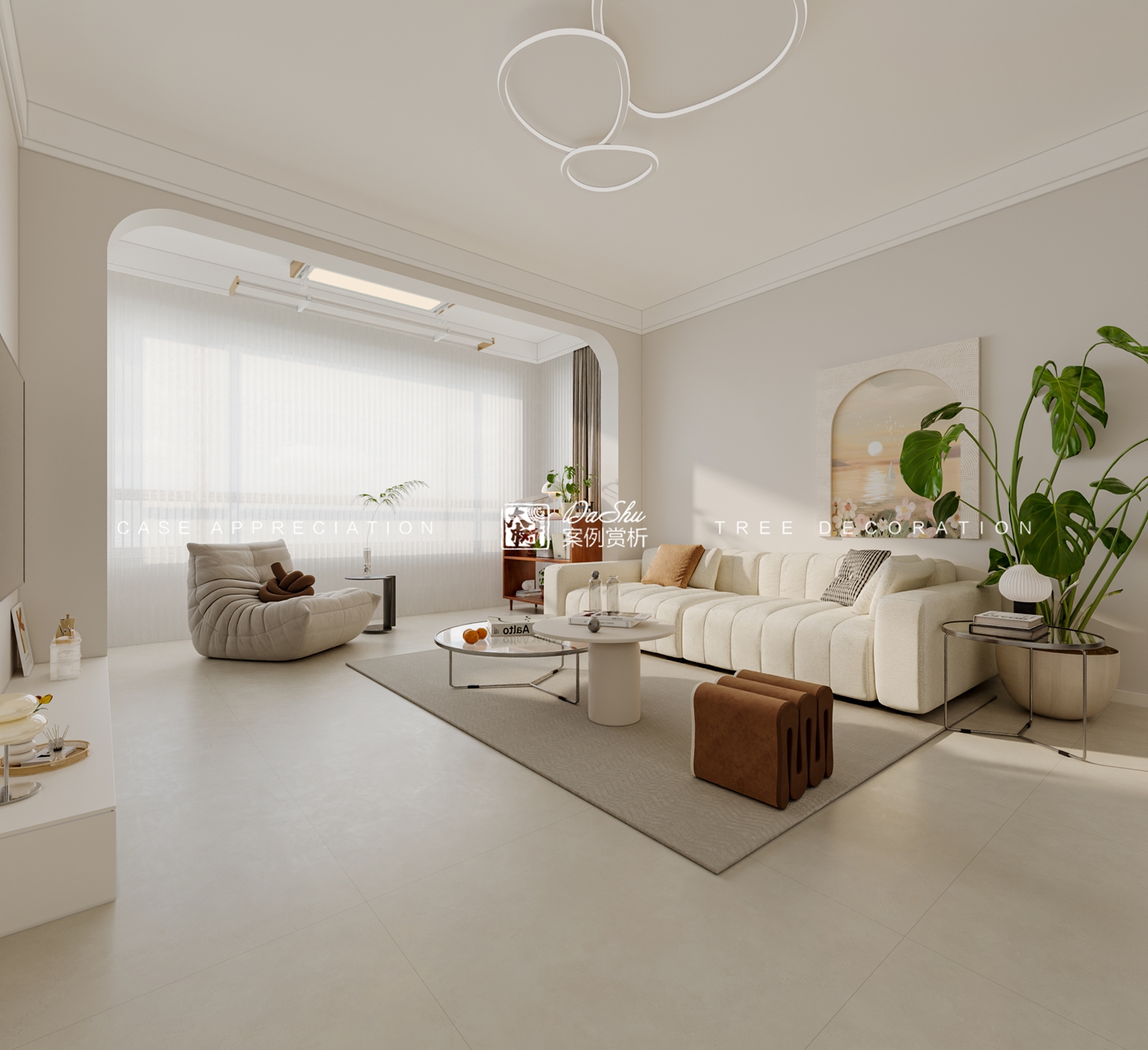 太古時代廣場65㎡現代風格效果圖