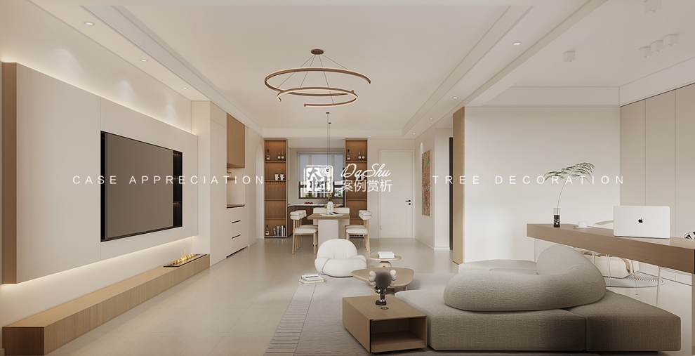 金地峯范87㎡中古風效果圖